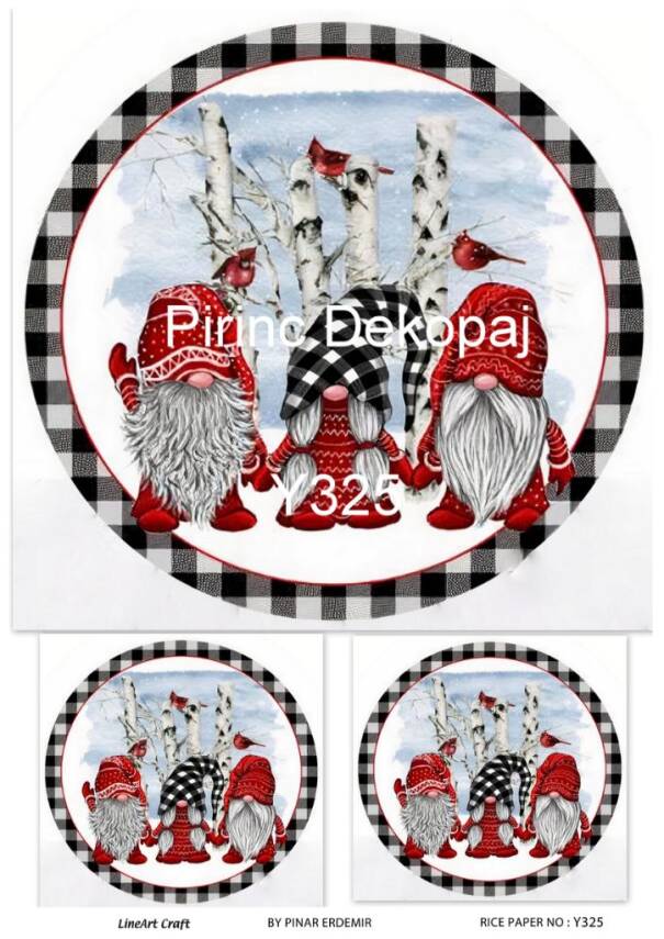 Yılbaşı Desenli Pirinç Dekopaj Model : Y325 - 1