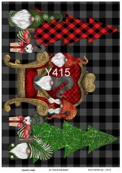 Yılbaşı Desenli Pirinç Dekopaj Model : Y415 - Line Art