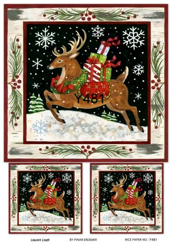 Yılbaşı Desenli Pirinç Dekopaj Model : Y481 - 1