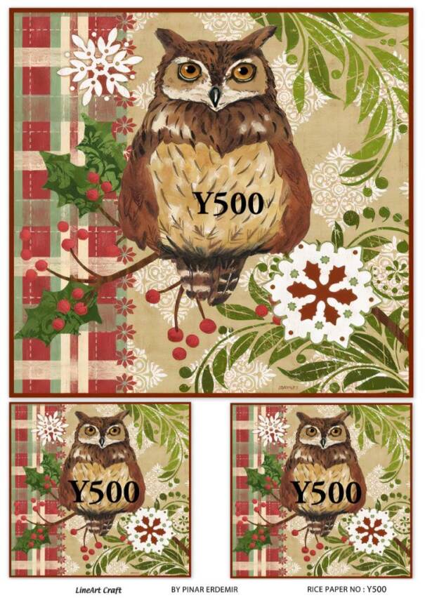 Yılbaşı Desenli Pirinç Dekopaj Model : Y500 - 1