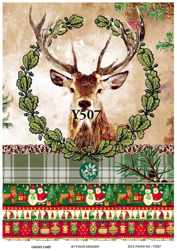 Yılbaşı Desenli Pirinç Dekopaj Model : Y507 - 1