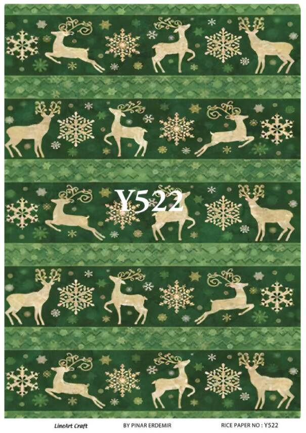 Yılbaşı Desenli Pirinç Dekopaj Model : Y522 - 1