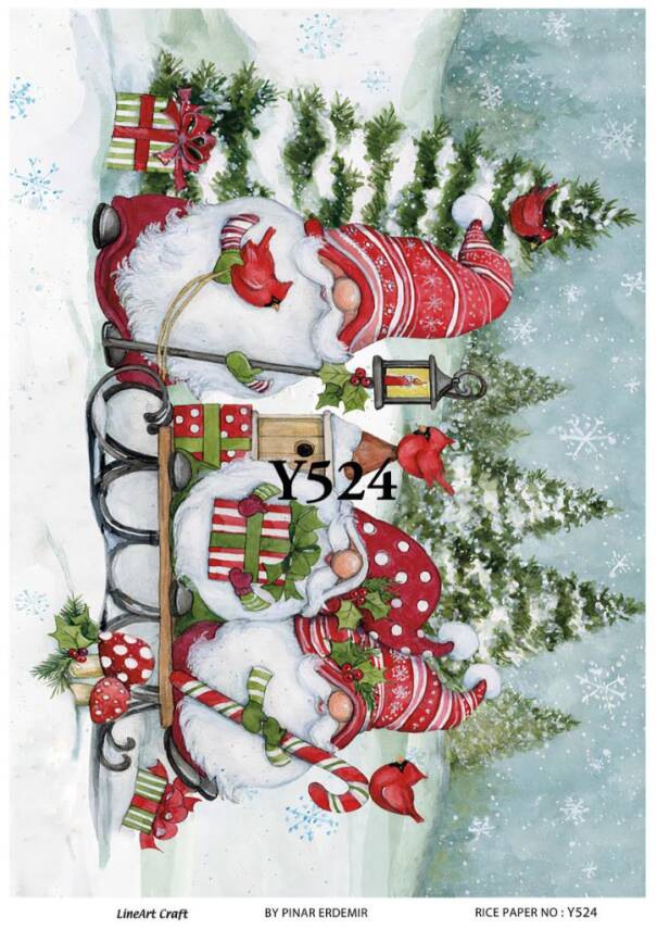 Yılbaşı Desenli Pirinç Dekopaj Model : Y524 - 1