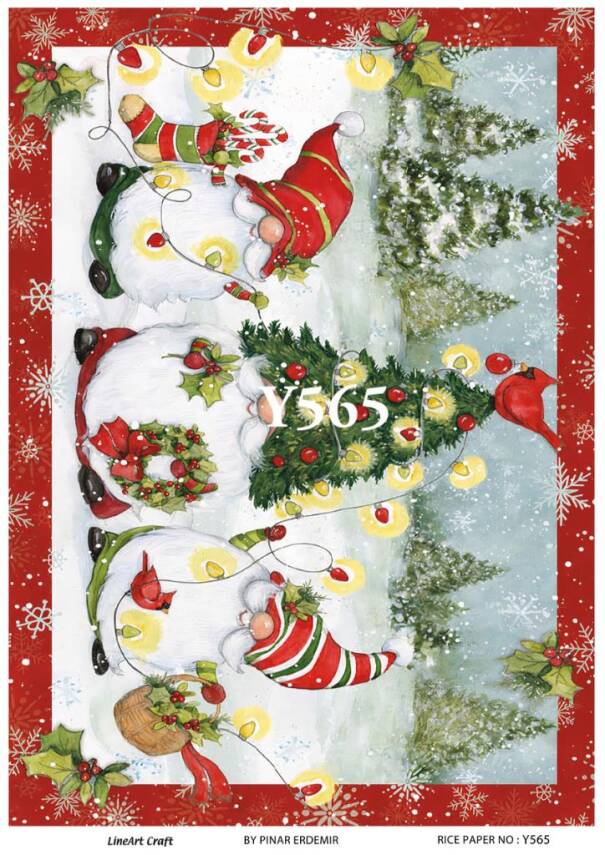 Yılbaşı Desenli Pirinç Dekopaj Model : Y565 - 1