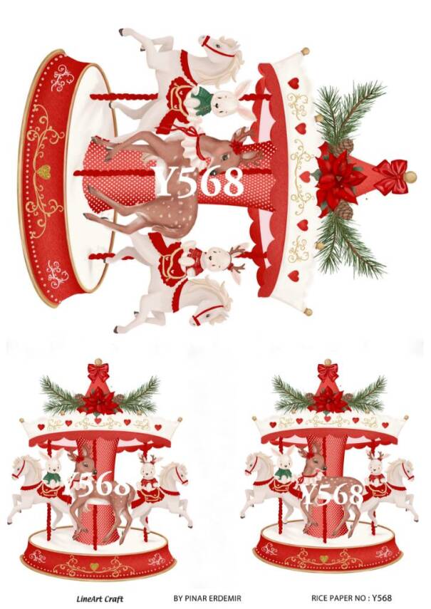 Yılbaşı Desenli Pirinç Dekopaj Model : Y568 - 1