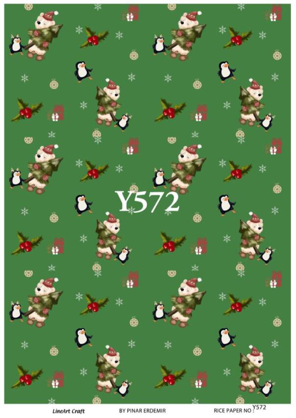 Yılbaşı Desenli Pirinç Dekopaj Model : Y572 - 1