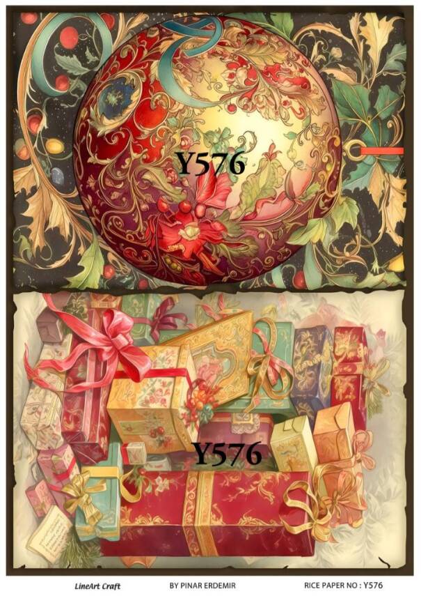 Yılbaşı Desenli Pirinç Dekopaj Model : Y576 - 1