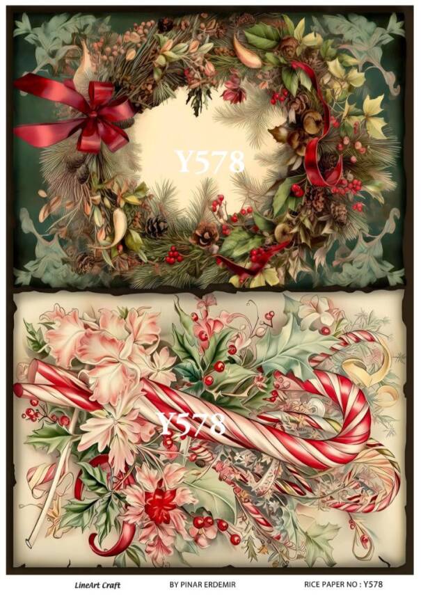 Yılbaşı Desenli Pirinç Dekopaj Model : Y578 - 1
