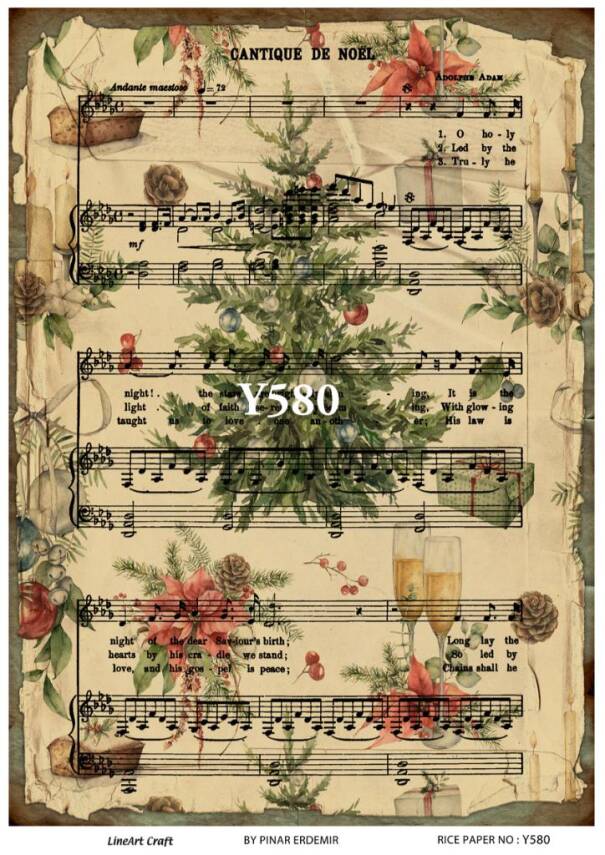 Yılbaşı Desenli Pirinç Dekopaj Model : Y580 - 1