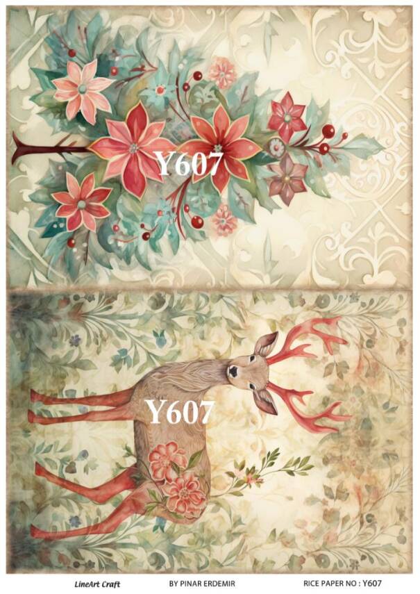 Yılbaşı Desenli Pirinç Dekopaj Model : Y607 - 1