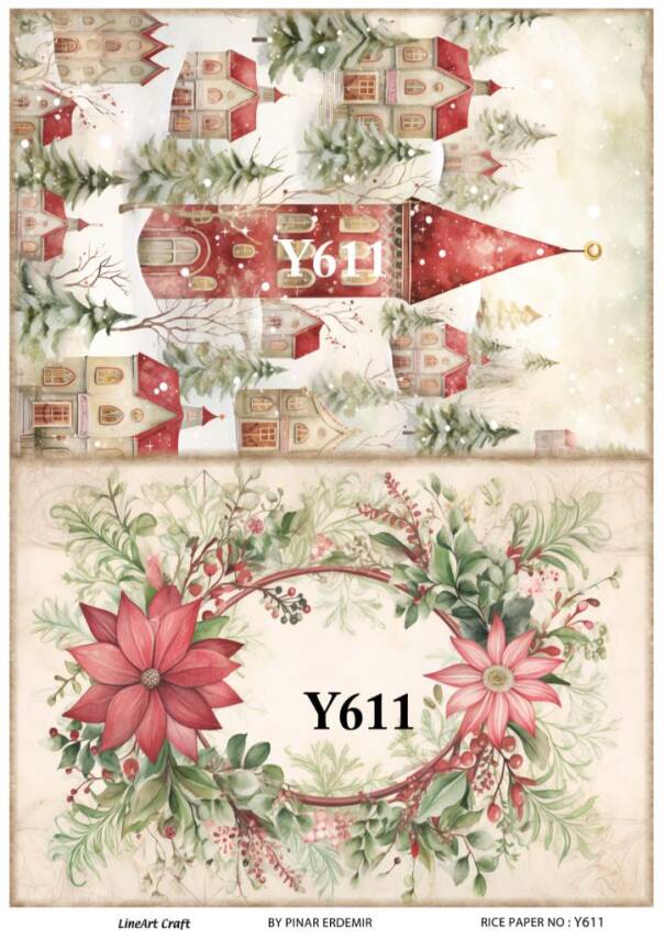 Yılbaşı Desenli Pirinç Dekopaj Model : Y611 - 1