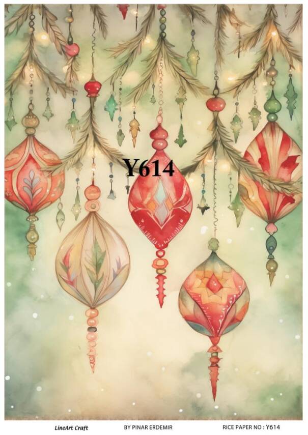 Yılbaşı Desenli Pirinç Dekopaj Model : Y614 - 1