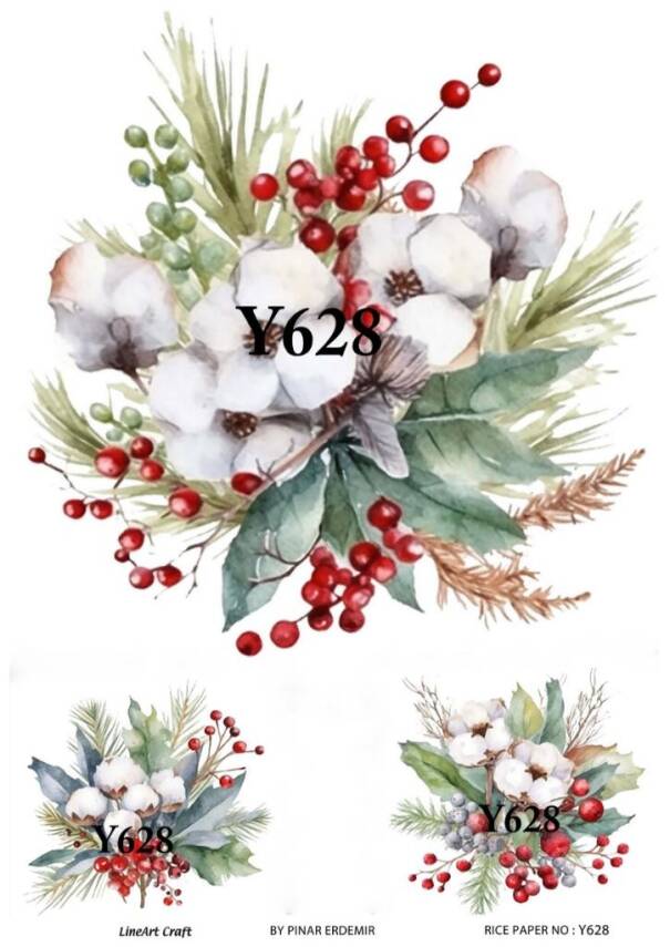 Yılbaşı Desenli Pirinç Dekopaj Model : Y628 - 1