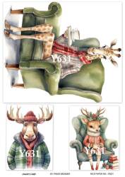 Yılbaşı Desenli Pirinç Dekopaj Model : Y631 - Line Art