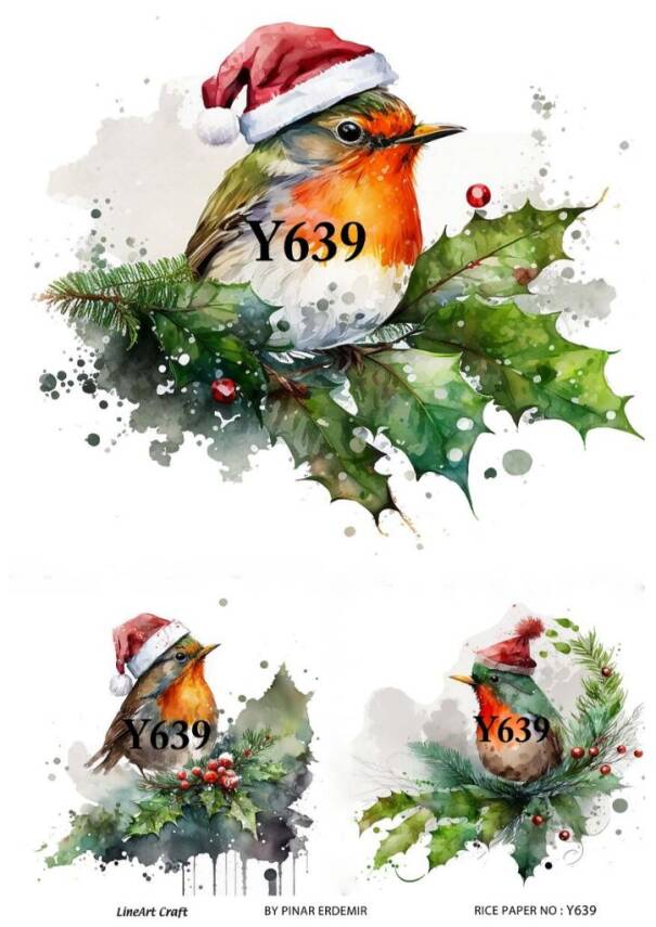 Yılbaşı Desenli Pirinç Dekopaj Model : Y639 - 1