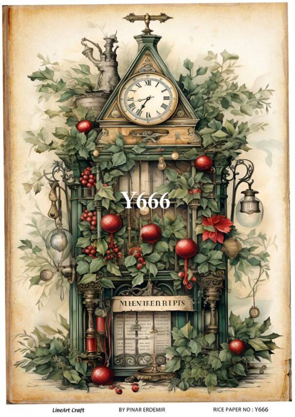 Yılbaşı Desenli Pirinç Dekopaj Model : Y666 - 1