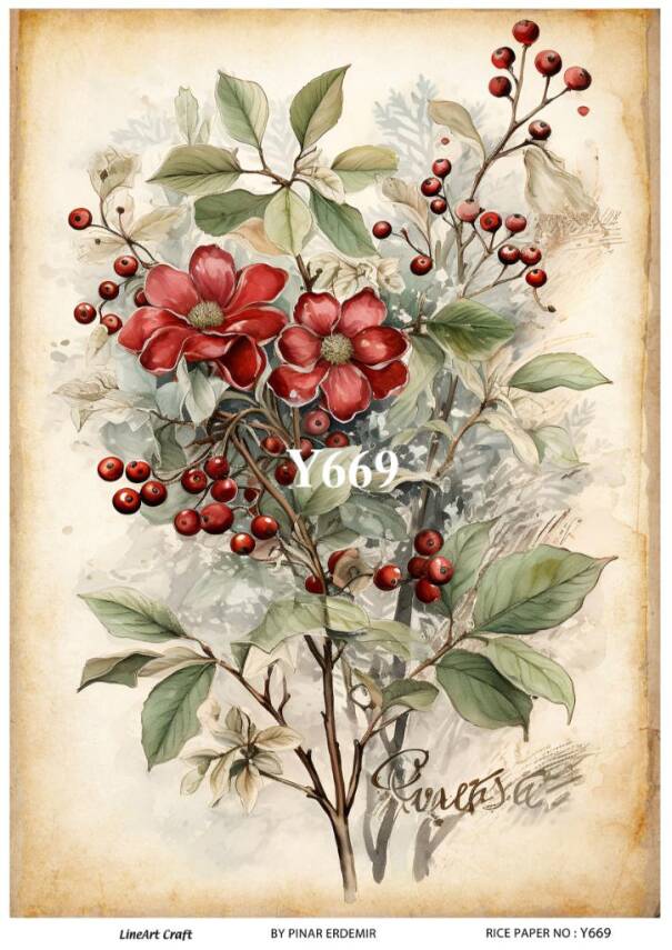 Yılbaşı Desenli Pirinç Dekopaj Model : Y669 - 1