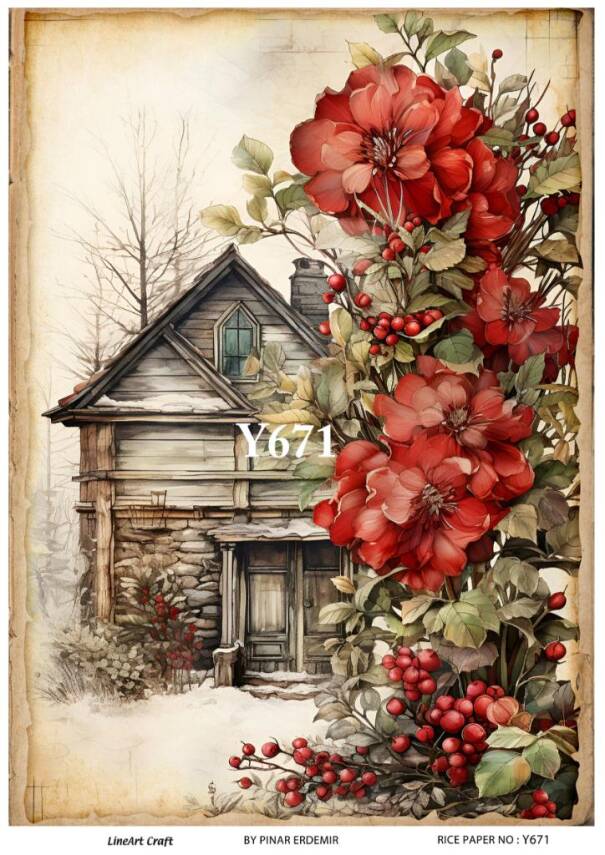 Yılbaşı Desenli Pirinç Dekopaj Model : Y671 - 1