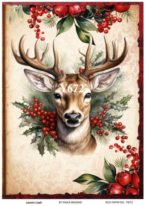 Yılbaşı Desenli Pirinç Dekopaj Model : Y672 - 1