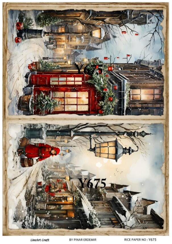 Yılbaşı Desenli Pirinç Dekopaj Model : Y675 - 1