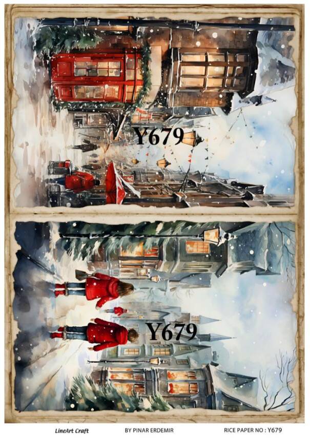 Yılbaşı Desenli Pirinç Dekopaj Model : Y679 - 1