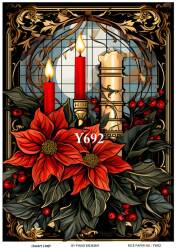 Yılbaşı Desenli Pirinç Dekopaj Model : Y692 - Line Art