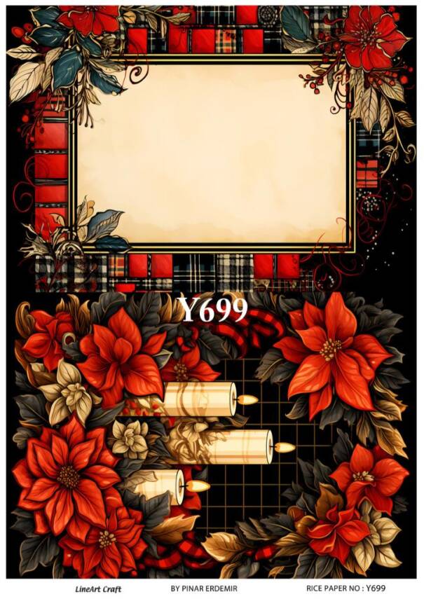 Yılbaşı Desenli Pirinç Dekopaj Model : Y699 - 1