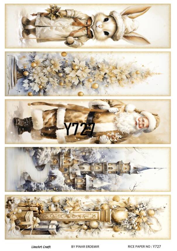 Yılbaşı Desenli Pirinç Dekopaj Model : Y727 - 1