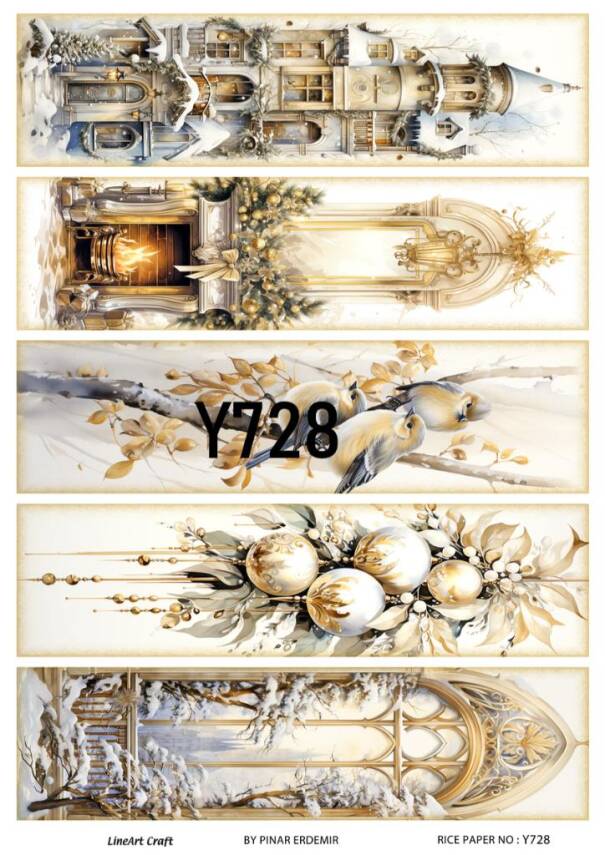Yılbaşı Desenli Pirinç Dekopaj Model : Y728 - 1