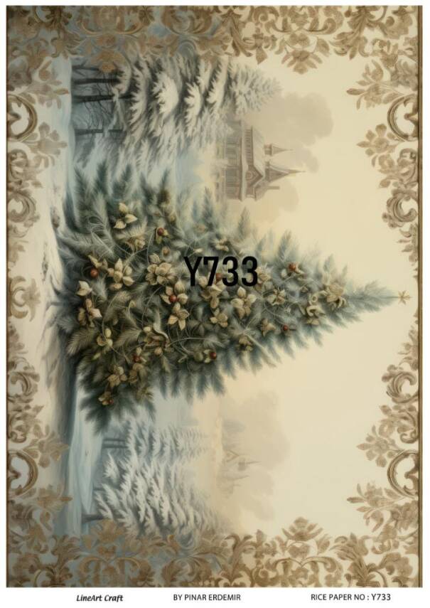 Yılbaşı Desenli Pirinç Dekopaj Model : Y733 - 1