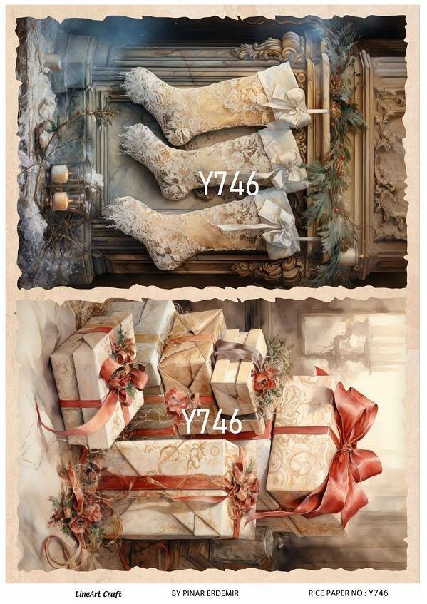 Yılbaşı Desenli Pirinç Dekopaj Model : Y746 - 1