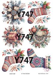 Yılbaşı Desenli Pirinç Dekopaj Model : Y747 - Line Art