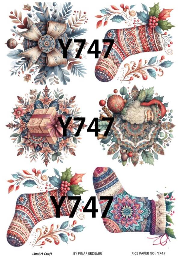Yılbaşı Desenli Pirinç Dekopaj Model : Y747 - 1