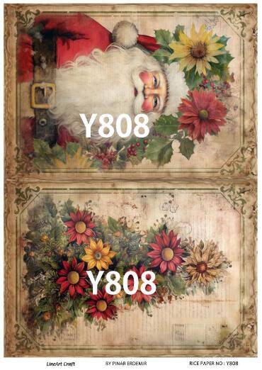 Yılbaşı Desenli Pirinç Dekopaj Model : Y808 - 1