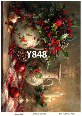 Yılbaşı Desenli Pirinç Dekopaj Model : Y848 - 1