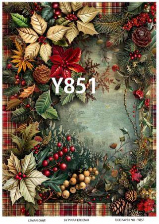 Yılbaşı Desenli Pirinç Dekopaj Model : Y851 - 1