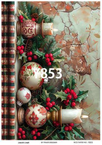 Yılbaşı Desenli Pirinç Dekopaj Model : Y853 - 1