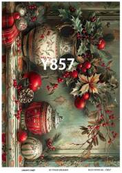 Yılbaşı Desenli Pirinç Dekopaj Model : Y857 - Line Art