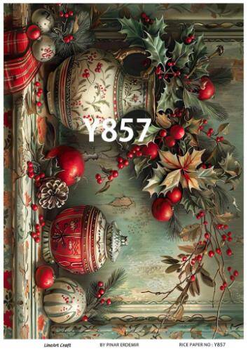 Yılbaşı Desenli Pirinç Dekopaj Model : Y857 - 1