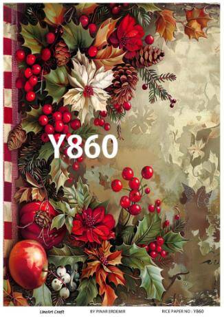 Yılbaşı Desenli Pirinç Dekopaj Model : Y860 - 1