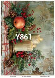 Yılbaşı Desenli Pirinç Dekopaj Model : Y861 - Line Art