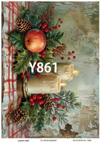 Yılbaşı Desenli Pirinç Dekopaj Model : Y861 - 1