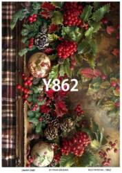 Yılbaşı Desenli Pirinç Dekopaj Model : Y862 - Line Art