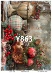 Yılbaşı Desenli Pirinç Dekopaj Model : Y863 - Line Art