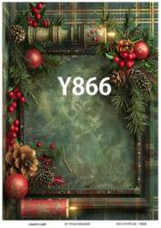 Yılbaşı Desenli Pirinç Dekopaj Model : Y866 - Line Art