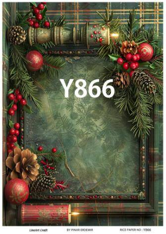 Yılbaşı Desenli Pirinç Dekopaj Model : Y866 - 1