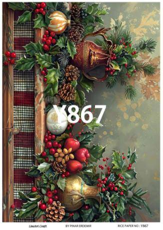 Yılbaşı Desenli Pirinç Dekopaj Model : Y867 - 1