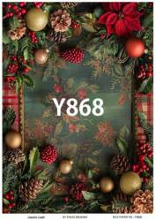 Yılbaşı Desenli Pirinç Dekopaj Model : Y868 - Line Art