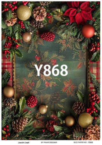 Yılbaşı Desenli Pirinç Dekopaj Model : Y868 - 1