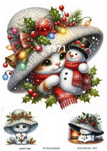 Yılbaşı Desenli Pirinç Dekopaj Model : Y871 - 1